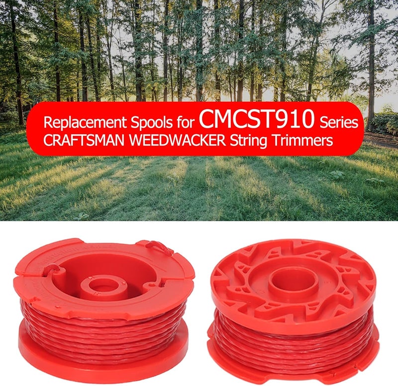 Dilsuaco CMZST080 CMZST0803 8pcs String Trimmer Line(0.08",20Ft) with Cap Head,Weed Eater Wacker Replacement String Line,Compatible with Craftsman CMCST910 Series, CMCST910M1 CMCST910B - Image 5